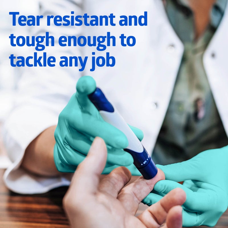 Medline AloeTouch Ice Nitrile Exam Gloves, 180 Count, X-Large, Powder Free, Disposable, Soothes Hands, Tear Resistant, Multi-use Healthcare Tasks - Image 4